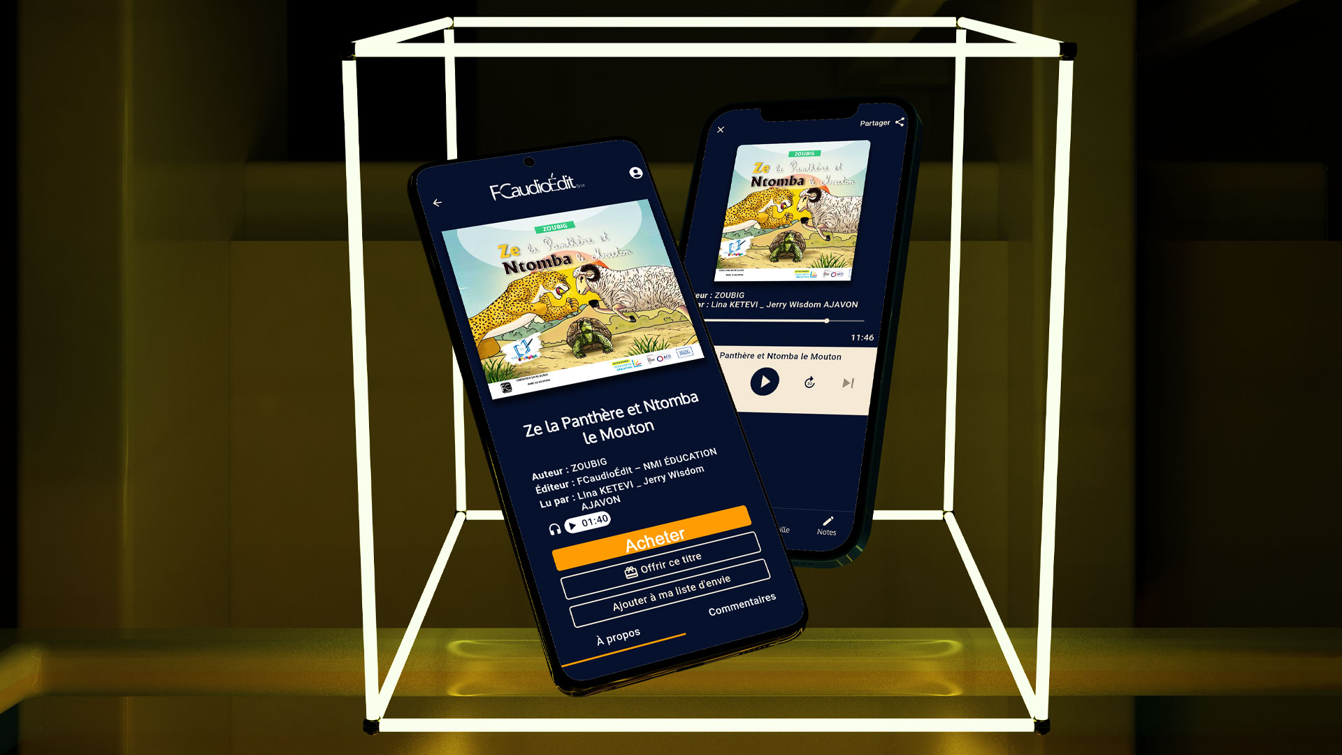 Livre audio enfant ZE la Panthère et Ntomba le Mouton – ZOUBIG - FCaudioÉdit – NMI Éducation